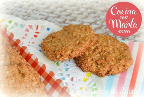 Receta casera galletas de avena, galletas sanas, saludables, sin aceite de palma, sin azúcar, sin aditivos, galletas para niños y bebes, cocina con marta