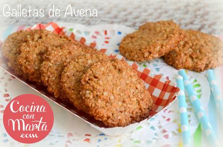 Receta casera galletas de avena, galletas sanas, saludables, sin aceite de palma, sin azúcar, sin aditivos, galletas para niños y bebes, cocina con marta