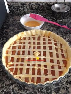 TARTA DE HOJALDRE RELLENA DE DULCE DE BONIATO