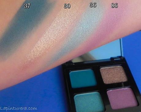 Paleta customizable Pierre René + 4 sombras (reseña y swatches) swatches