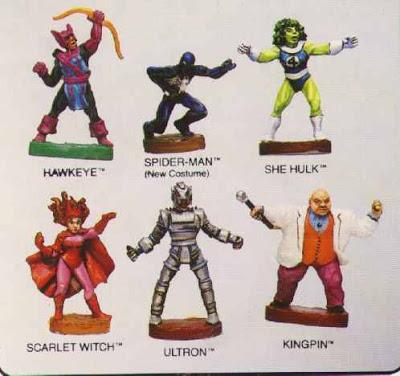 Las figuras de Marvel de TSR Inc