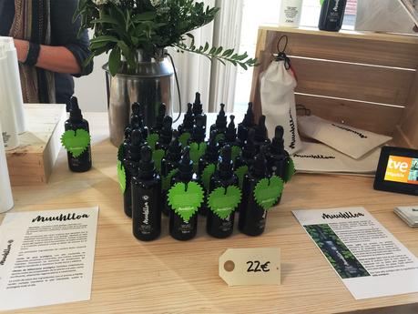 Detalle del stand que tenía Muuhlloa en la pop up Saberes y Sabores ¿Conoces Muuhlloa? Cosmética Ecológica Gallega