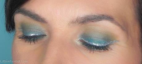 Look aguamarina y plata + outfit cuero y estrellas 06 zoom ojos 03