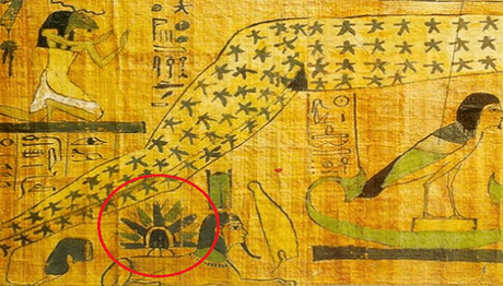 Antiguo manuscrito egipcio muestra un ovni en la gran “Esfinge”