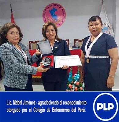 COLEGIO DE ENFERMEROS DEL PERÚ DESTACA LABOR DE MABEL JIMÉNEZ…