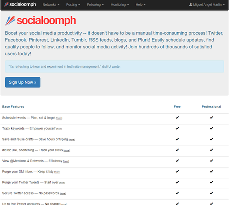 Social Oomph - El Blog de MAM: 14 herramientas para automatizar tus publicaciones en medios sociales