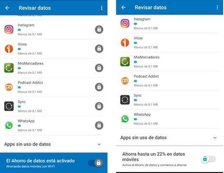Aplicaciones bloqueadas - Ahorrar datos con Datally Ahorrar datos con Datally