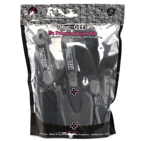 Muc-Off Set Cepillos Set de 5 Cepillos para Bicicleta, Negro, Única