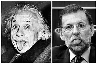 el villano arrinconado, humor, chistes, reir, satira, Rajoy, Einstein