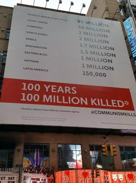 100 años de comunismo, cien millones de muertos.
