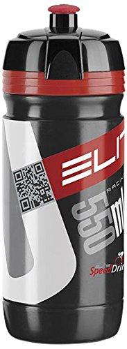 Elite Corsa - Bidón de ciclismo, color negro/rojo, 550 ml