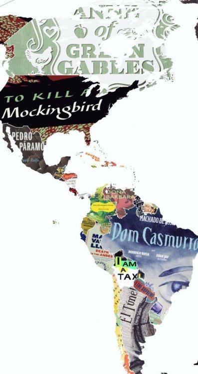 Mapa de las obras literarias más importantes de cada país