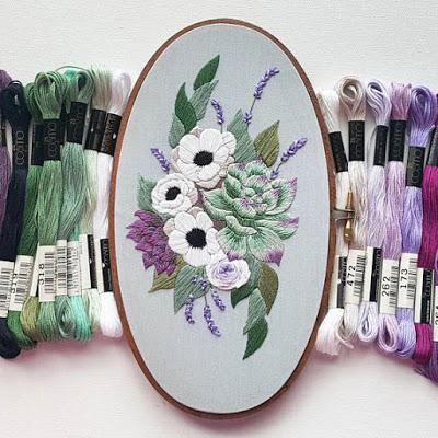 Bordados de flores / Flower embroideries