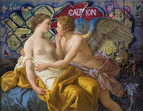 Un artista Italiano hace un collage entre graffitis y arte clasico, el resultado es asombroso