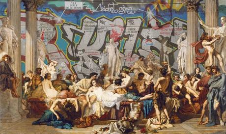 Un artista Italiano hace un collage entre graffitis y arte clasico, el resultado es asombroso