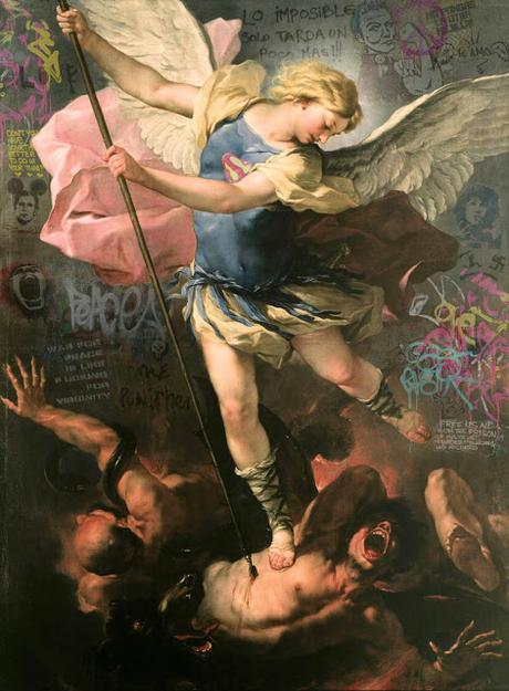 Un artista Italiano hace un collage entre graffitis y arte clasico, el resultado es asombroso