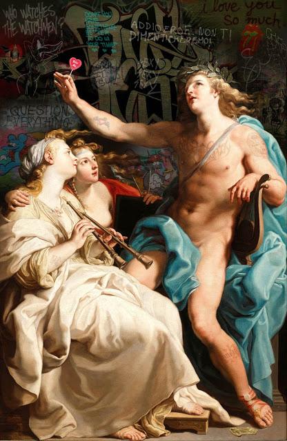 Un artista Italiano hace un collage entre graffitis y arte clasico, el resultado es asombroso