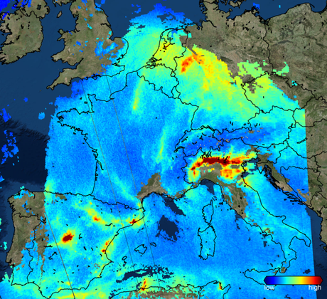 Primeras imágenes sin precedentes tomadas por el #satélite que mide la contaminación planeta #Tecnologia #ESA