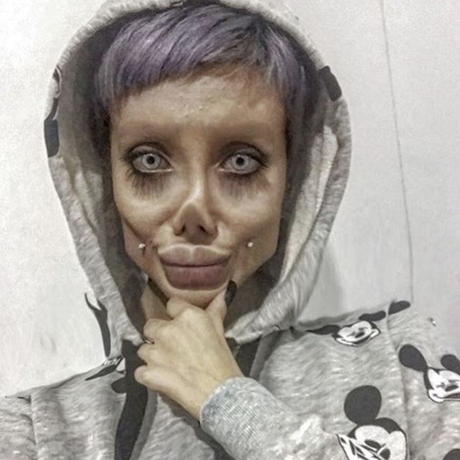 Lo que dice la “Angelina Jolie” iraní de su extraño aspecto físico (FOTOS)