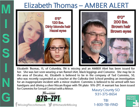 Estudiantes desaparece junto a su maestro, ella solo tiene 15 años.