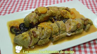 Receta fácil de solomillos en salsa de frutas secas