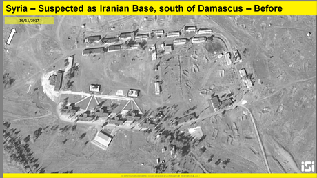 Así ha quedado la base iraní en Siria tras la presunta intervención israelí.