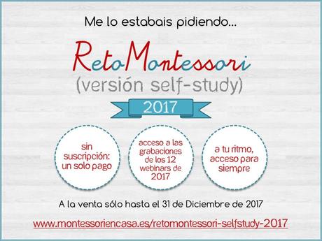 Vuelve RetoMontessori self-study, sólo hasta fin de año