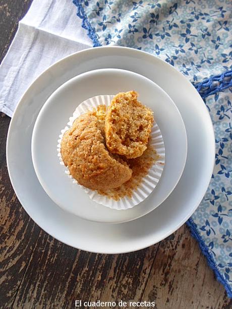 Magdalenas Integrales con Zanahorias {Aptas para diabéticos}