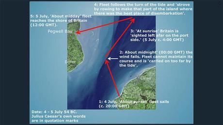 Primera evidencia arqueológica de la llegada de Julio César a Britania