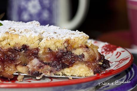Tarta de Manzana y Mermelada de Saúco con Crumble