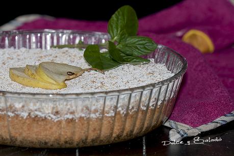 Tarta de Manzana y Mermelada de Saúco con Crumble
