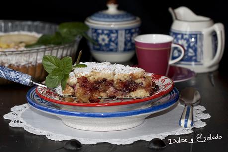 Tarta de Manzana y Mermelada de Saúco con Crumble