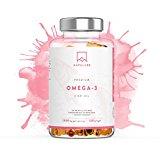 Omega 3 de aceite de pescado [ 2000 mg ] de Aava Labs - Gran potencia - Destilado molecularmente para una mayor pureza y frescura - 800 mg de EPA y 400 mg de DHA por dosis - 120 cápsulas blandas.