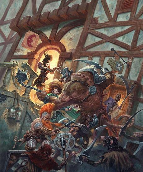 Ilustración de la portada de WFRPG 4ª a la venta