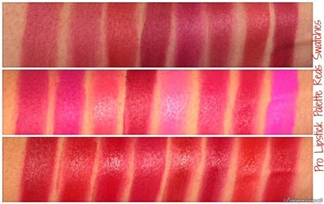 He probado Pro Lipstick Palette de Pro Artist. Naked y Reds .