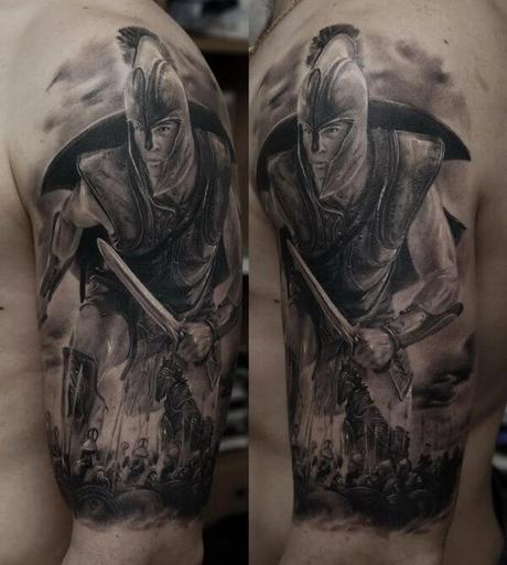 30 alucinantes tatuajes de guerreros