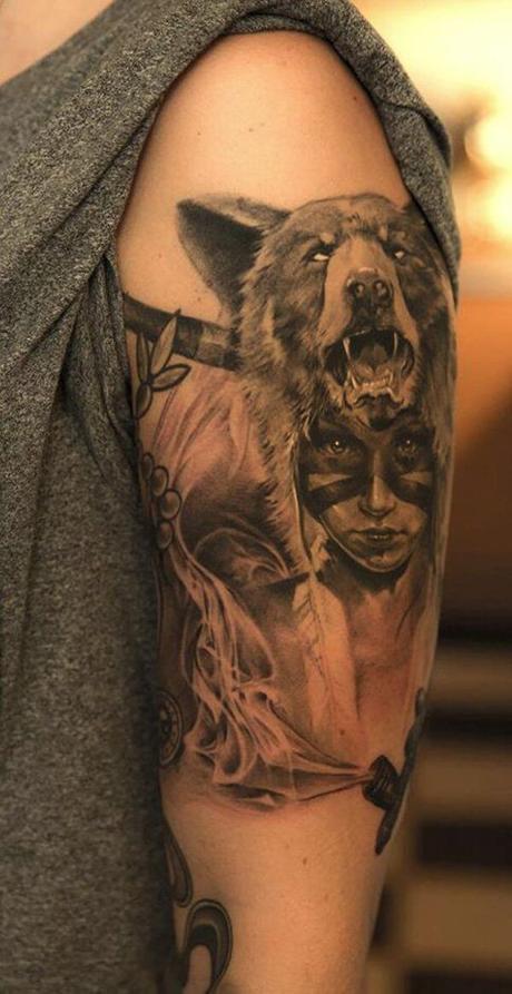 30 alucinantes tatuajes de guerreros