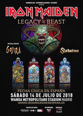 Gojira se suman a Sabaton como teloneros de Iron Maiden en el Wanda Metropolitano de Madrid