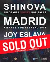 Shinova, Sold Out concierto Joy Eslava