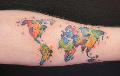 20 tatuajes originales de Mapas