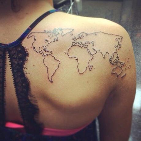 20 tatuajes originales de Mapas