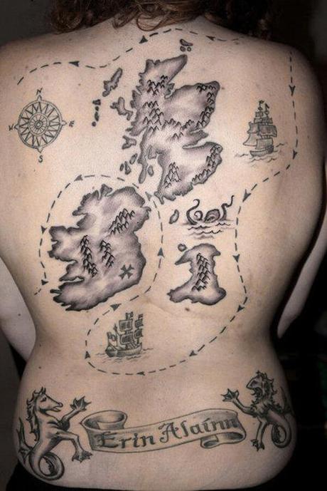 20 tatuajes originales de Mapas