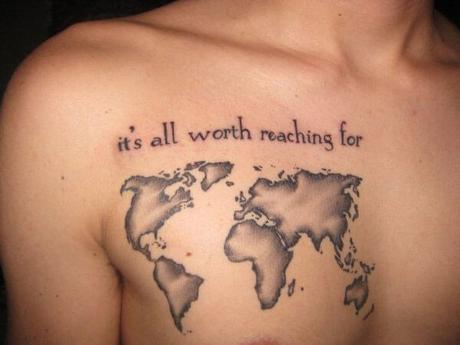 20 tatuajes originales de Mapas