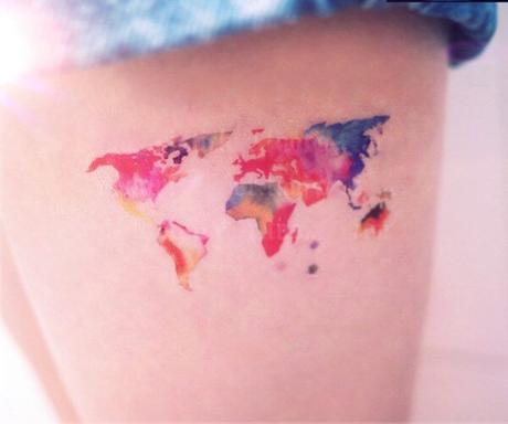 20 tatuajes originales de Mapas