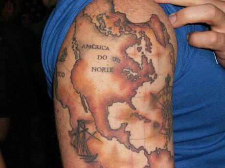 20 tatuajes originales de Mapas