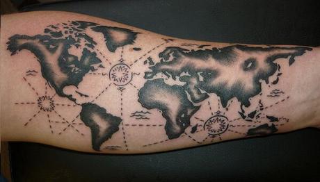 20 tatuajes originales de Mapas