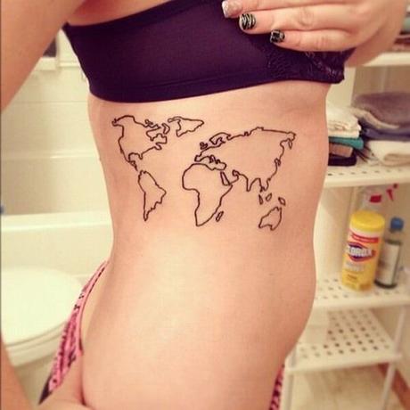 20 tatuajes originales de Mapas