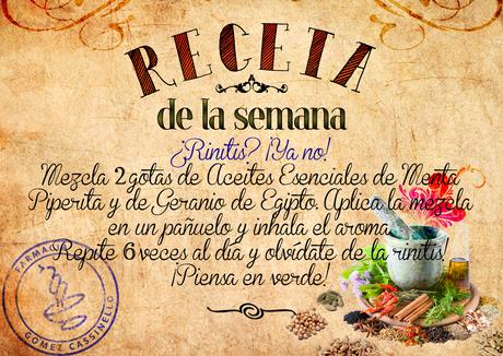 Receta de la semana: Rinitis? Ya no!