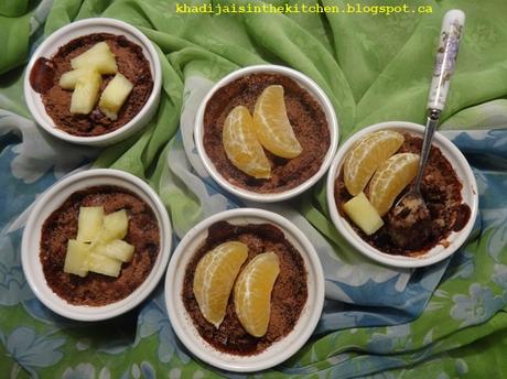 POUDING AU CHOCOLAT ET BEURRE D’ARACHIDES / CHOCOLATE PEANUT BUTTER PUDDING / PUDIN DE CHOCOLATE Y MANTEQUILLA DE MANI / بودينغ الشوكولاته و زبدة الفول السوداني