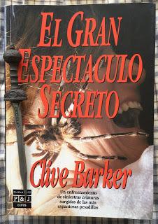 El gran show secreto Portada del libro El gran espectáculo secreto, de Clive Barker